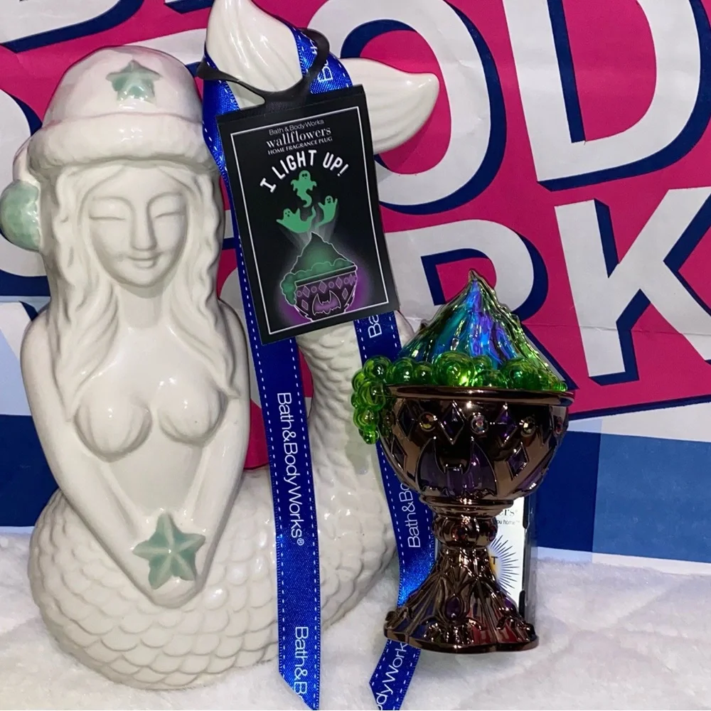 BATH AND BODY WORKS GHOSTLY GOBLET PROJECTOR NIGHTLIGHT WALLFLOWER PLUG